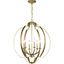 Voleta 27.75" Brass 6-Light Candle Chandelier