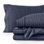 Midnight Pinstripe Queen Microfiber Deep Pocket Sheet Set