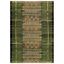 Marina Tribal Stripe Green Synthetic 3'3" x 4'11" Indoor/Outdoor Rug