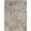 Gray and Beige Abstract Synthetic 5' x 7' Area Rug