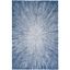 Blue and White Handmade Wool Tufted Area Rug 4' x 6'