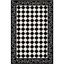 Chelsea 3' x 3' Black and Ivory Wool Hand-Hooked Square Rug