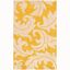 Ivory and Gold Hand-Tufted Wool and Viscose Area Rug