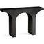 Black 47-Inch Wooden Console Table with Arch Base