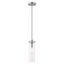 Modern Mini LED Pendant in Brushed Nickel with Clear Glass