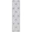 Gray and Ivory Floral Hand-Tufted Wool Runner Rug