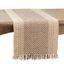 Beige and Brown Cotton Kantha Stitch Table Runner