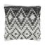 Black and White Diamond Woven Cotton Euro Pillow Cover