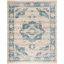 Vintage Blue and Ivory Flat Woven Wool Synthetic Area Rug 8' x 10'