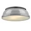 Matte Black and Gray Glass Bowl Ceiling Light