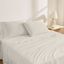 Twin Ivory Organic Cotton Deep Pocket Percale Sheet Set