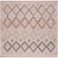 54" Beige and Gold Handmade Cotton Flat Woven Area Rug