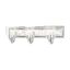 Elegant Polished Chrome 3-Light Vanity Sconce with Hand Blown Glass Shades