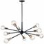 Black Modern Sputnik 47" 6-Light Chandelier