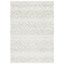 Ivory and Green Geometric 6' x 9' Synthetic Area Rug