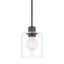 Old Bronze Glass Jar Pendant Light with Clear Shade