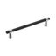 Amerock 7.44" Matte Black and Chrome Modern Cabinet Bar Pull