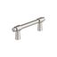 Polished Nickel Modern Industrial Cabinet Bar Pull with Mounting Hardware