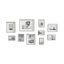 Gibson White and Black Wall Photo Frame Set, 10-Piece