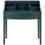 Slate Teal 5-Drawer Wood Writing Desk with Hutch