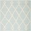 Ivory and Mint Hand-Tufted Wool Kids Area Rug 5' x 5'