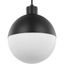 Black and Opal Glass Globe LED Pendant Light