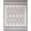 Boho-Chic Black and Ivory Hand-Knotted Round Area Rug