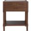 Brown Wood and Metal Console Table with Storage