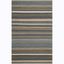 Handmade Blue Stripe Wool 6' x 9' Flat Woven Rug