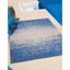 Blue Abstract Washable Outdoor Area Rug 6' x 9'