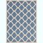 Green and Beige Scalloped Lattice 6'7" x 9'6" Indoor/Outdoor Rug