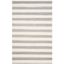 Gray and Ivory Striped Hand-Tufted Wool 6' x 9' Area Rug