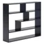 Black MDF Rectangular Wall Shelf with Cubes, 41" x 10"