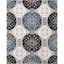 Gray and Black Hand-Tufted Wool Area Rug