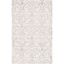 Elegant Ivory & Grey Hand-Tufted Wool Rectangular Area Rug, 5' x 8'