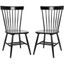 Black High Windsor Wood Slat Side Chair