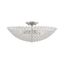 Cassandra Brushed Nickel 4-Light Crystal Bowl Ceiling Fixture