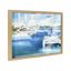 Summer Sailing Blue and Natural Framed Glass Print, 18x24