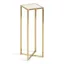 Jaspur Gold Finish Square Metal and Marble Accent Table