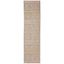 Ivory Flat Woven Synthetic Stripe Indoor/Outdoor Rug 1'11" x 7'6"