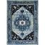 Antique Patina Blue Round Synthetic Area Rug - 47"