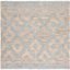 Bohemian Blue Square Handwoven Cotton Kilim Rug - 7' Square