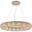 Gold and Clear Crystal Halo 18-Light Chandelier