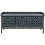 Isaac 43" Blue Pine Wood Storage Bench with Drawers