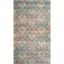 Saffron Coral Aqua Floral Hand-Loomed Wool Area Rug