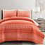 Burnt Orange King Cotton Reversible Quilt Set