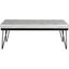 Marcella Gray and Black Tufted Bench with Hairpin Legs