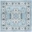 Isabella Blue and Cream Square Synthetic Oriental Rug