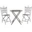 Belen Black Rust Iron Outdoor Bistro Set with Round Table