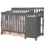 Storm Gray 4-in-1 Mini Convertible Crib with Changer